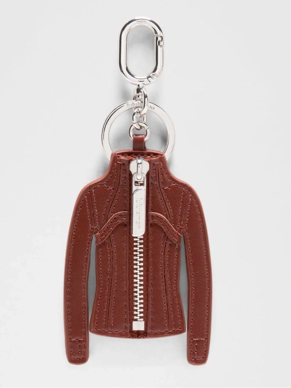 🆕 LULULEMON Define Jacket Keychain Cranberry Charm/Silver NWT